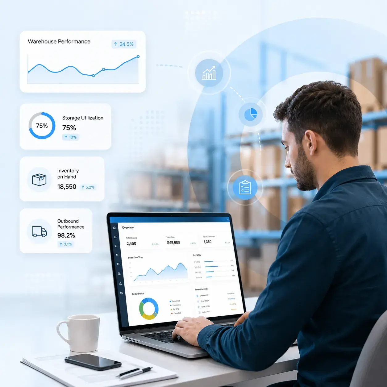 Warehouse reporting and 3PL performance analytics for SKU and inventory tracking